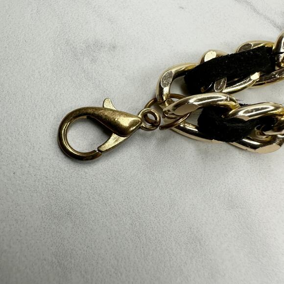 Black Woven Draped Chain Belt Coin Charm Y2K Statement Piece ✨ - Picture 3 of 13
